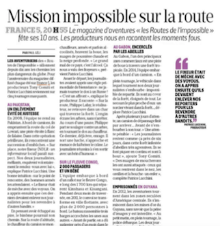 Mission Impossible sur la route – Eté 2018 – Le Parisien